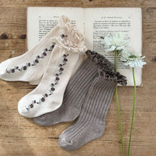 Load image into Gallery viewer, Lace Knee High Socks (Two Colours)