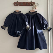 Load image into Gallery viewer, Ava Corduroy Smocking Dress (Two Colours)