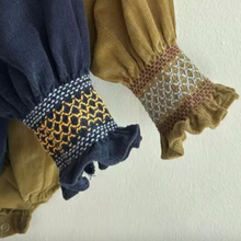 Load image into Gallery viewer, Ava Corduroy Smocked Romper (Two Colours)