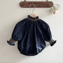 Load image into Gallery viewer, Ava Corduroy Smocked Romper (Two Colours)