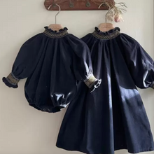 Load image into Gallery viewer, Ava Corduroy Smocked Romper (Two Colours)