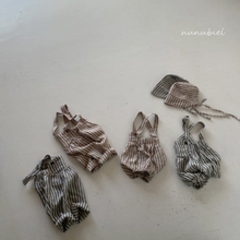 Load image into Gallery viewer, Striped Romper + Bonnet Set (Two Colours)