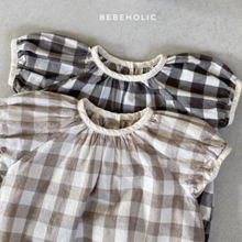 Load image into Gallery viewer, Checked Cotton Romper (Two Colours)