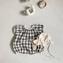 Load image into Gallery viewer, Checked Cotton Romper (Two Colours)