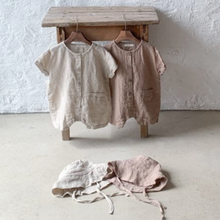 Load image into Gallery viewer, Linen Shortie Romper (Two Colours)