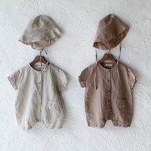 Load image into Gallery viewer, Linen Shortie Romper (Two Colours)