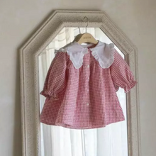 Load image into Gallery viewer, Gingham Dress With Maxi Collar (Two Colours)