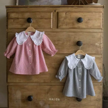 Load image into Gallery viewer, Gingham Dress With Maxi Collar (Two Colours)