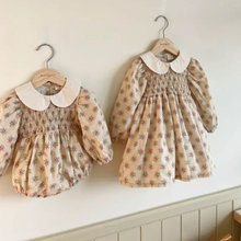 Load image into Gallery viewer, Beatrice Floral Romper (Beige)