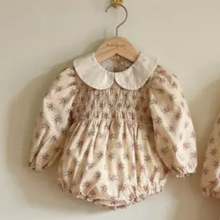 Load image into Gallery viewer, Beatrice Floral Romper (Beige)