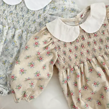Load image into Gallery viewer, Beatrice Floral Romper (Beige)