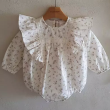 Load image into Gallery viewer, Ditsy Ruffle Romper