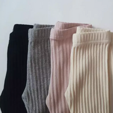 Load image into Gallery viewer, Ribbed Cotton Tights (Three Colours)