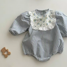 Load image into Gallery viewer, Amber Striped Cotton Romper (Two Colours)