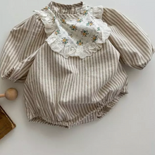 Load image into Gallery viewer, Amber Striped Cotton Romper (Two Colours)