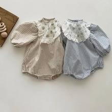 Load image into Gallery viewer, Amber Striped Cotton Romper (Two Colours)