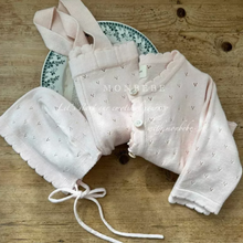 Load image into Gallery viewer, Bronte Pointelle Knitted Bonnet (Two Colours)