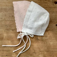 Load image into Gallery viewer, Bronte Pointelle Knitted Bonnet (Two Colours)