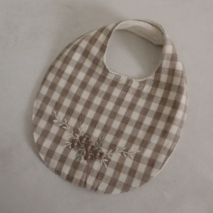 Mabel Gingham Baby Bib (Three Colours)