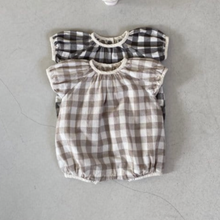 Load image into Gallery viewer, Checked Cotton Romper (Two Colours)
