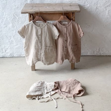 Load image into Gallery viewer, Linen Shortie Romper (Two Colours)
