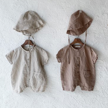 Load image into Gallery viewer, Linen Shortie Romper (Two Colours)
