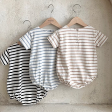 Load image into Gallery viewer, Saint Striped Cotton Romper (Three Colours)
