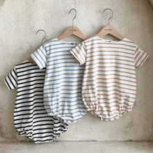 Load image into Gallery viewer, Saint Striped Cotton Romper (Three Colours)
