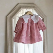 Load image into Gallery viewer, Gingham Dress With Maxi Collar (Two Colours)
