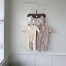 Load image into Gallery viewer, Waffle Bodysuit + Bonnet Set (Cream)
