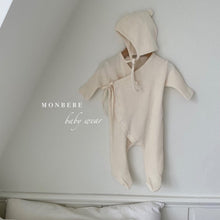 Load image into Gallery viewer, Waffle Bodysuit + Bonnet Set (Cream)

